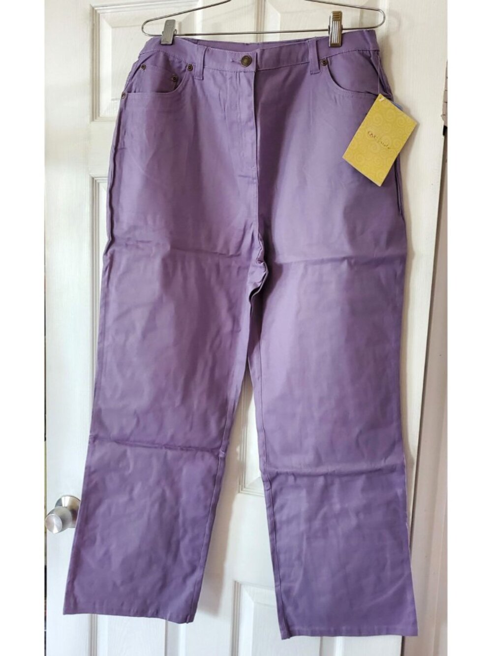 VINTAGE DENIM & CO QVC LILAC JEANS WOMEN SIZE L NWT